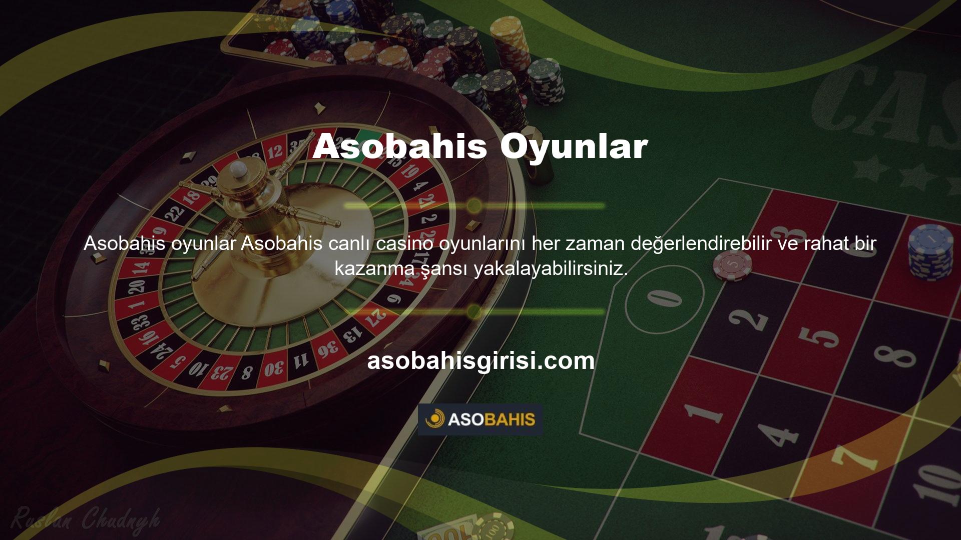 Bu bakımdan Asobahis Canlı Casino piyasadaki en iyi casinolardan biridir